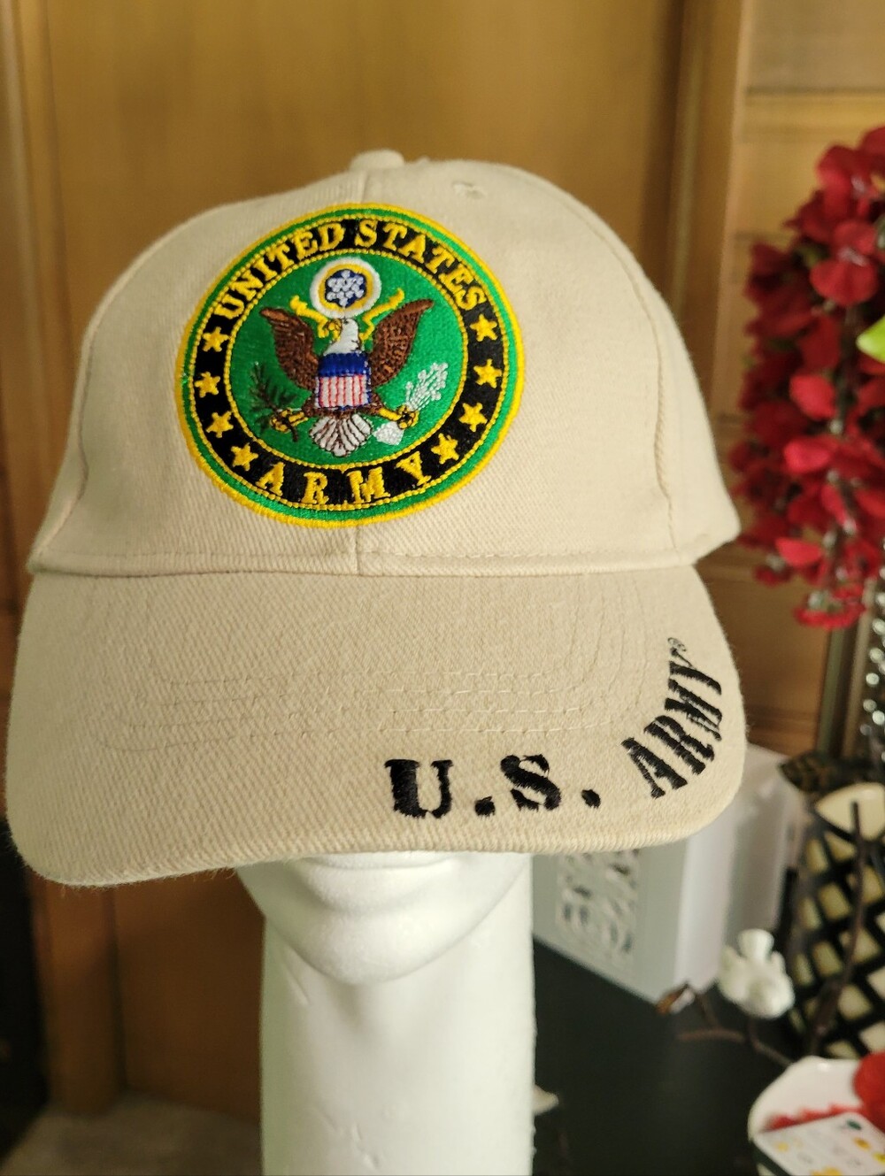 U.S. Army Khaki Cap with Official Hologram and Black Label